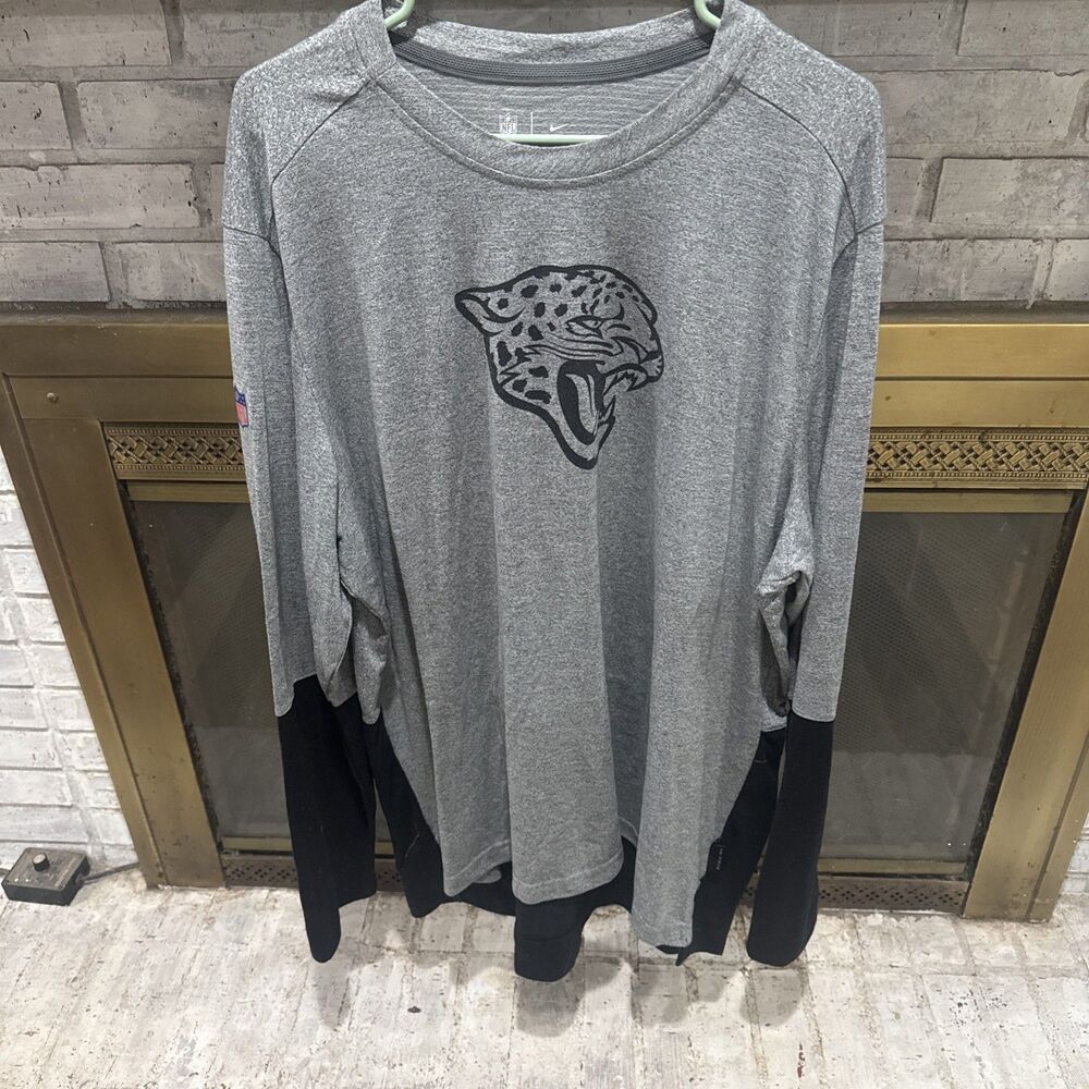 Men’s Nfl Nike Sponsored Jacksonville Jaguars Size 3 Xl Long Sleeve Shirt